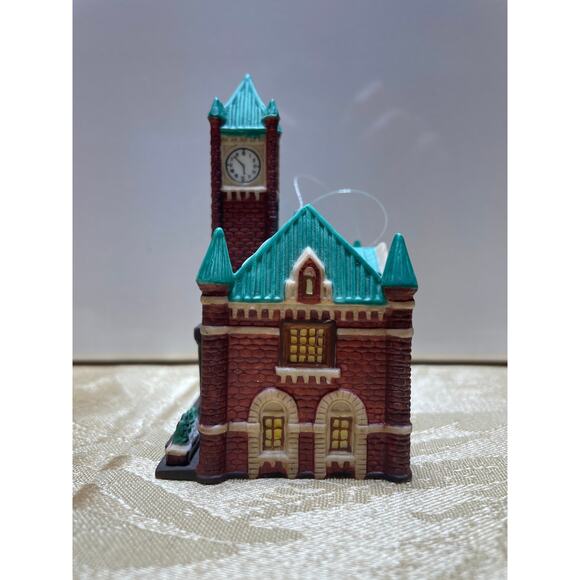 Vtg Department 56 Ornament Christmas in the City Series “City Hall” Retired 1991 - Picture 8 of 11